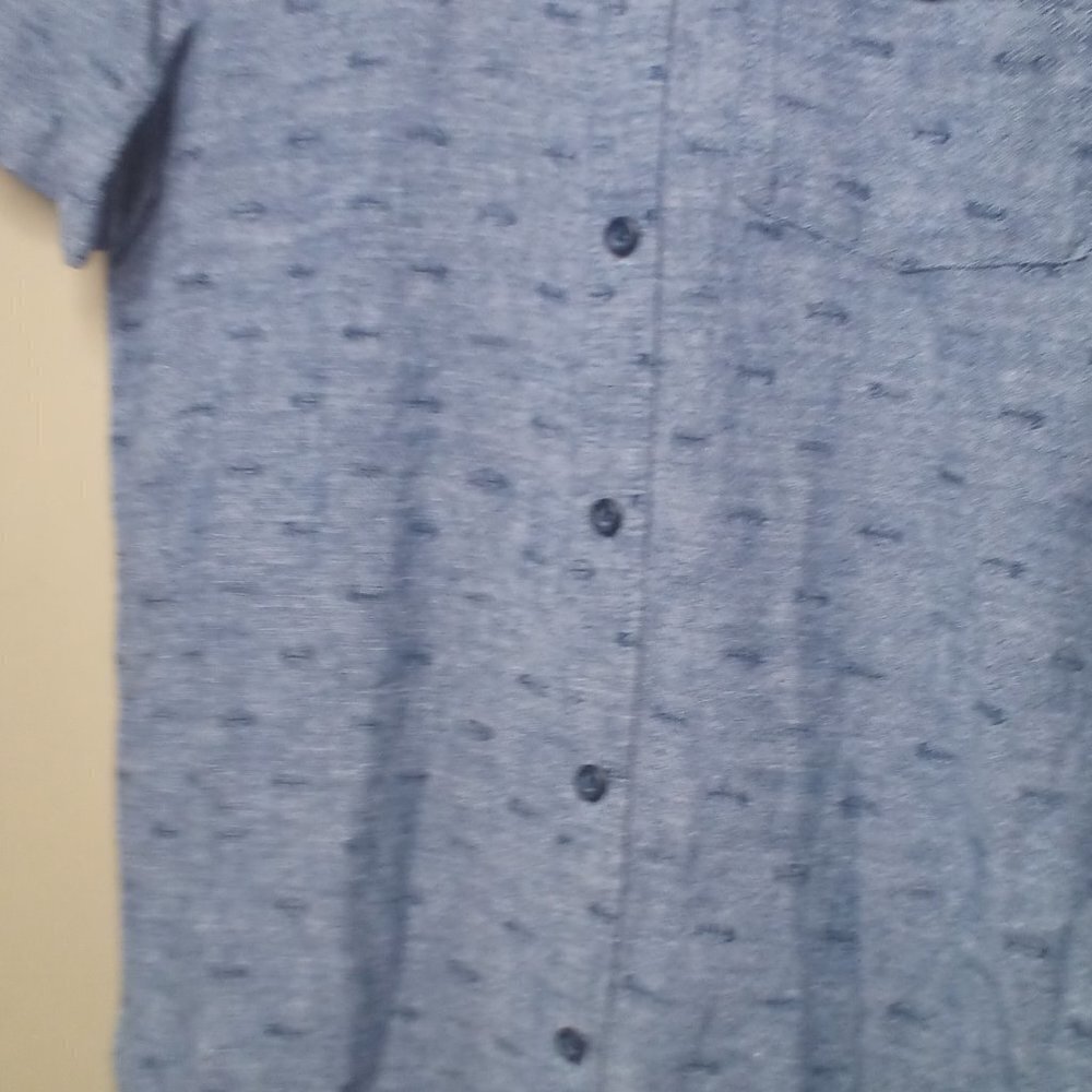 Old Navy Button Up Shirt XL 14 16 Short Sleeve Arrows Blue - Picture 7 of 13